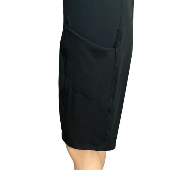 Zella Live In Rib Pocket Tank Dress Medium Black Knee Length Sporty Athleisure - Picture 3 of 8